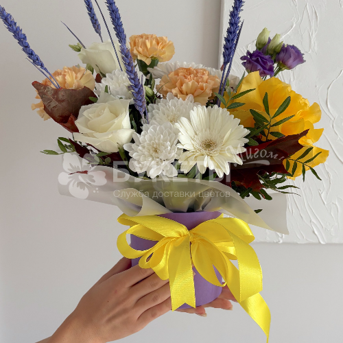 Коробка с цветами "Листопад успехов"