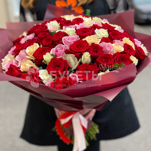 Букет из 101 розы Микс