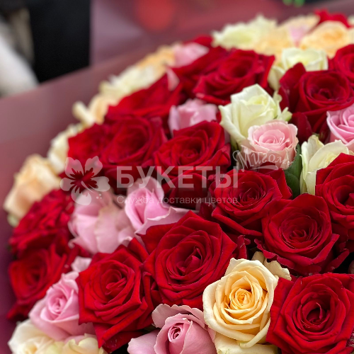 Букет из 101 розы Микс