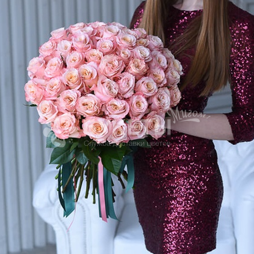 Букет из 51 розы "Шиммер"