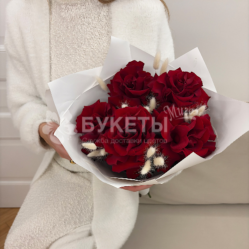 Букет из красных французских роз "Верона"