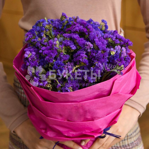 Букет из 9 фиолетовых статиц