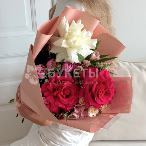 Букет с французской розой "Элеганс"