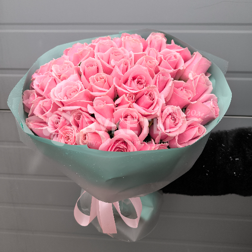 Букет из 51 нежной розовой розы "Пинк"