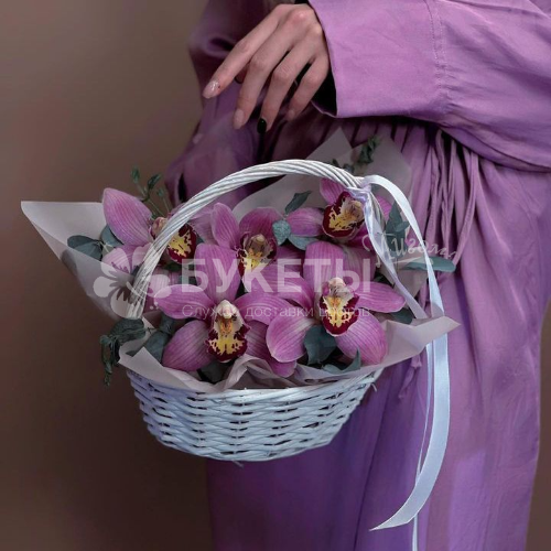 Корзина с орхидеями "Розовая мечта"